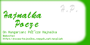 hajnalka pocze business card